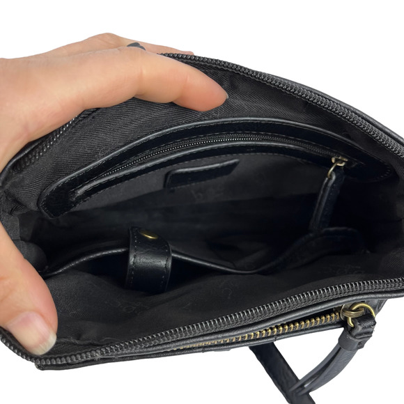 B.O.C. Black leather Crossbody Handbag - Picture 10 of 12